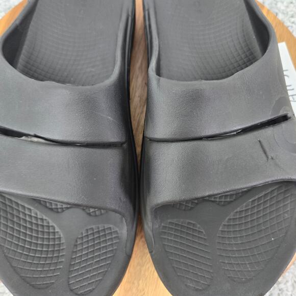 Oofos Ooahh Black Recovery Comfort Casual Daily Lifestyle Slide Sandals Mens 9 - Picture 6 of 13